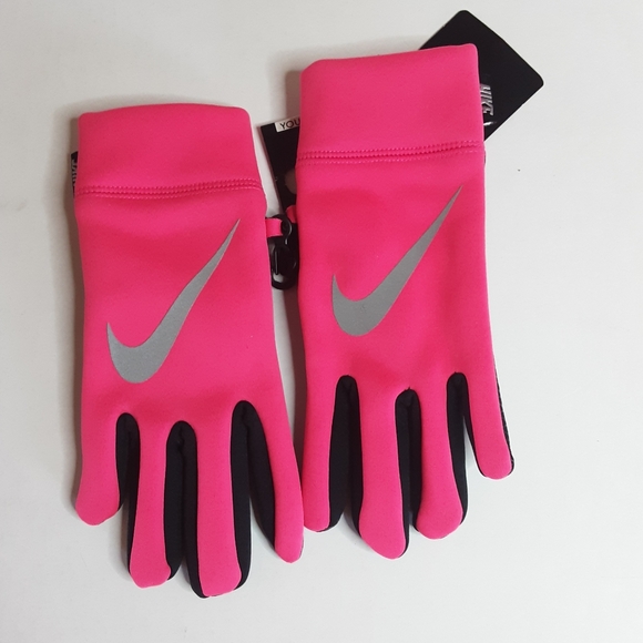 Nike Tech Gloves For Touch Screen Devices Girls Size 7/16 Pink NWT - Picture 2 of 5